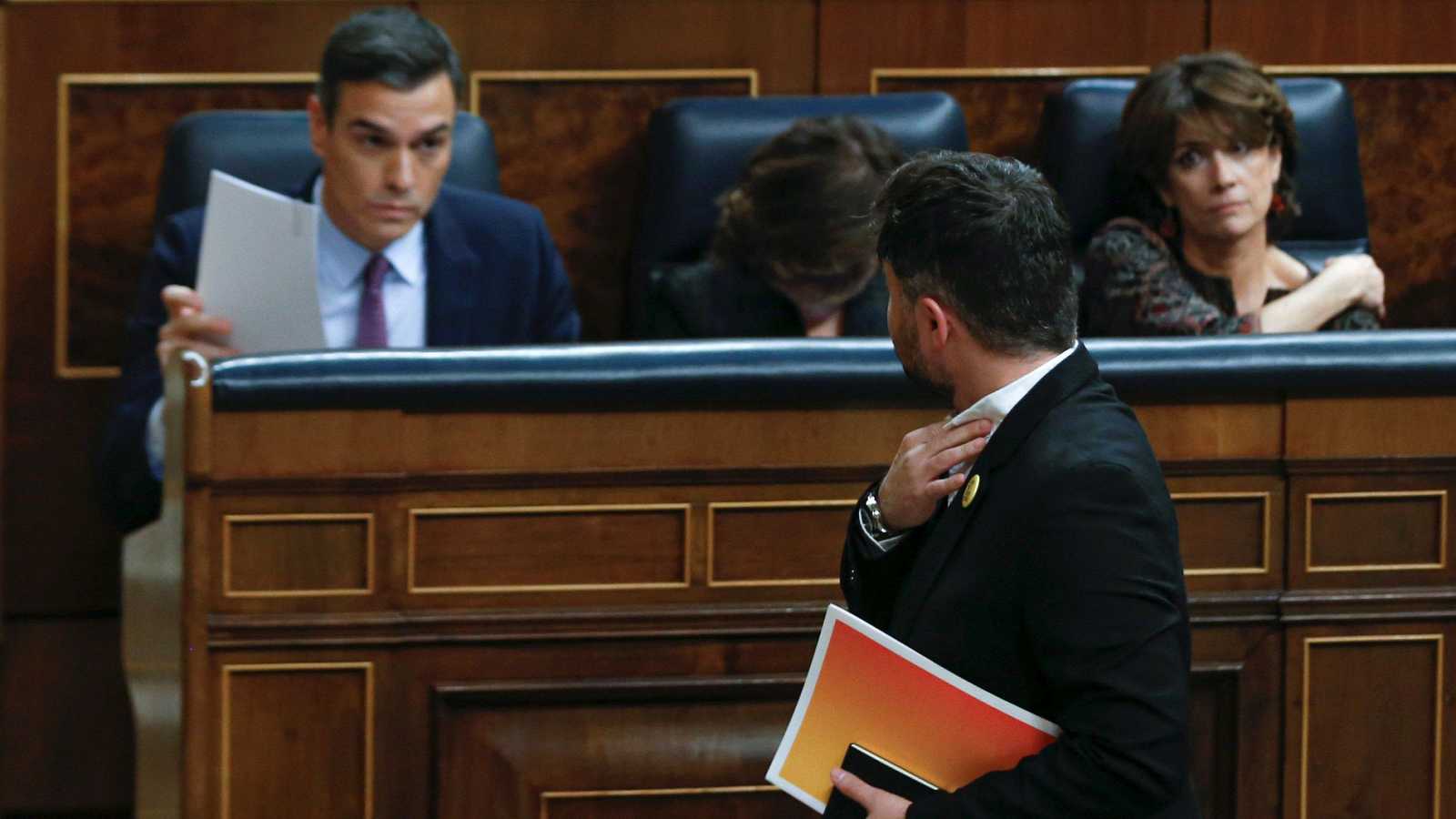 Rufián se plantea retirar el apoyo de ERC a la Ley de Memoria.