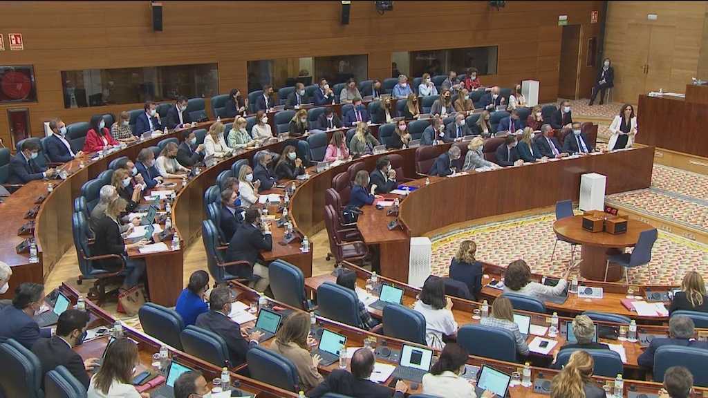 Imagen de un pleno de la Asamblea de Madrid.