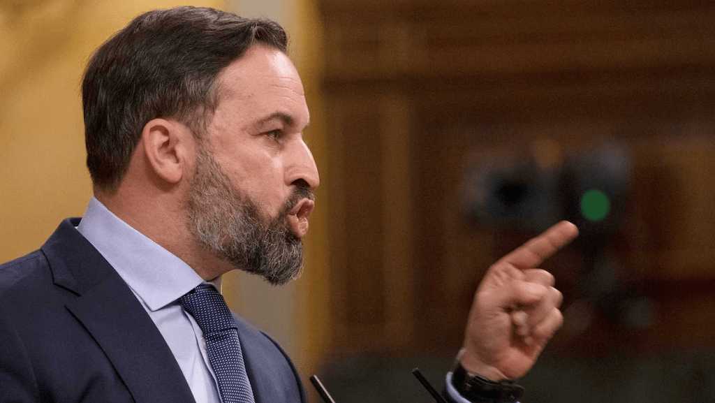 Santiago Abascal, líder de Vox, en el Congreso de los Diputados