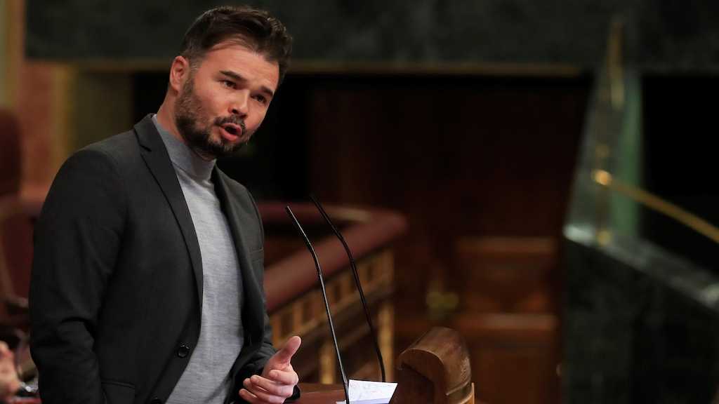 Gabriel Rufián amenaza con tumbar la reforma laboral.