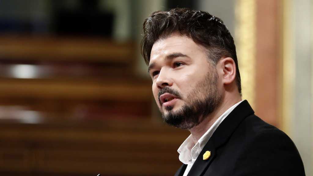 Gabriel Rufián en una intervención en el Congreso de los Diputados.