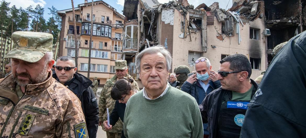 Guterres en Ucrania La guerra es malvada, absurda e inaceptable