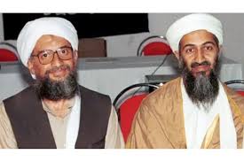 El líder de Al Qaeda, Ayman al Zawahiri, con Osama Bin Laden