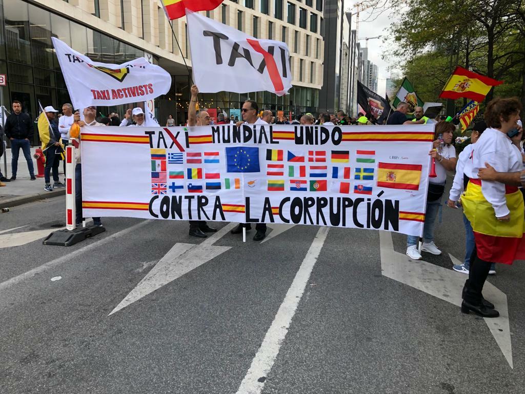 Taxistas en Bruselas