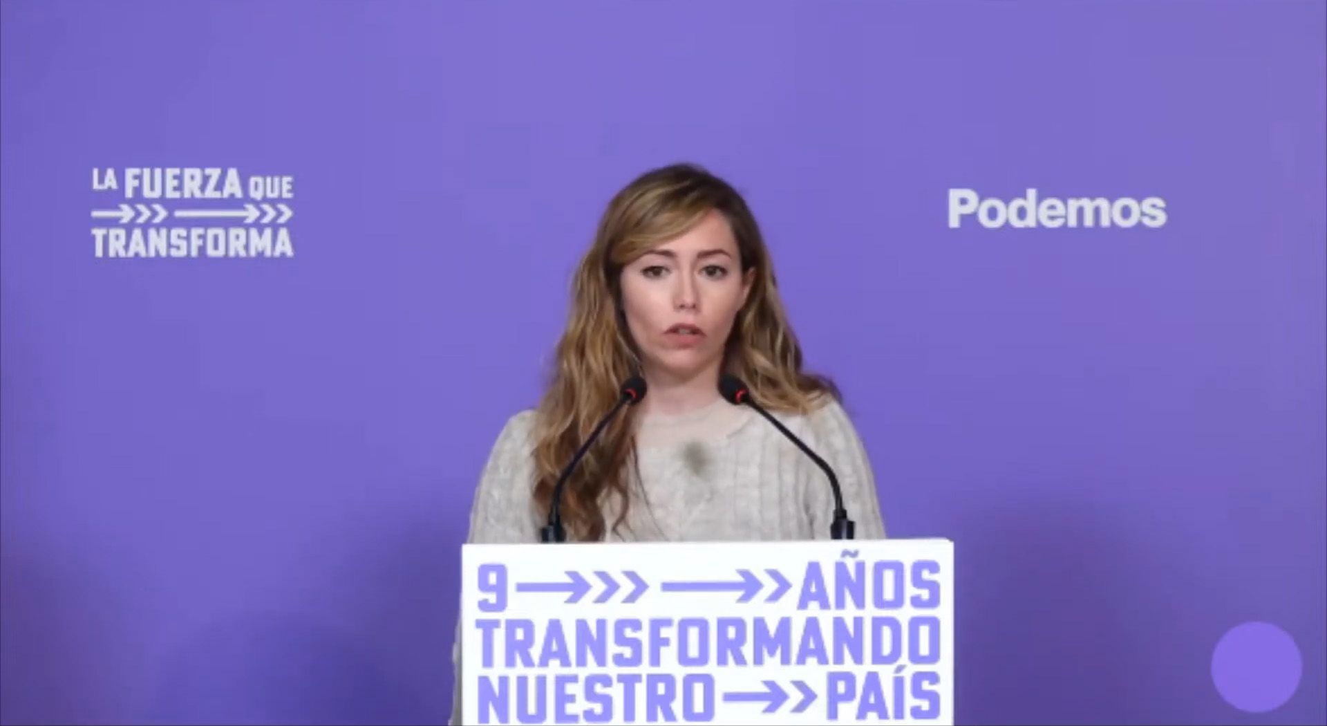La coportavoz de Podemos, María Teresa Pérez