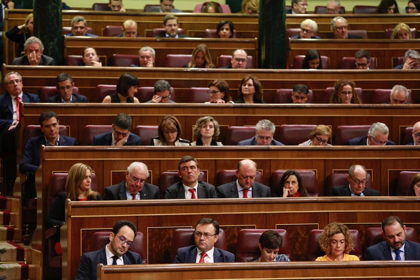 Foto de la abstención del PSOE