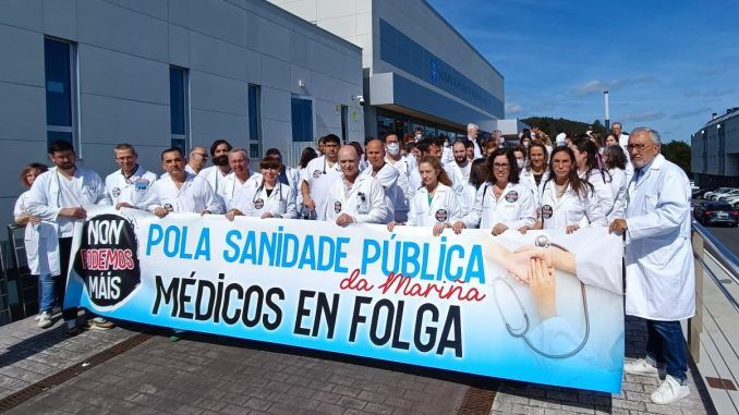 Médicos en huelga en Galicia