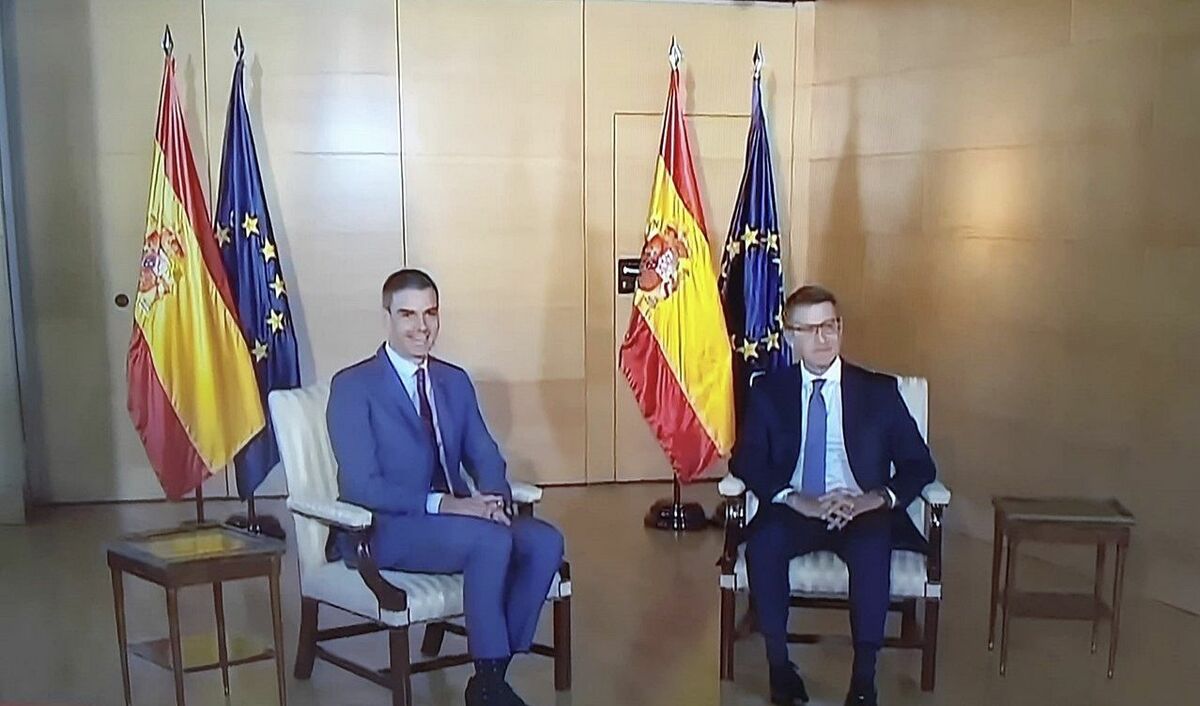 Sánchez y Feijóo reunión