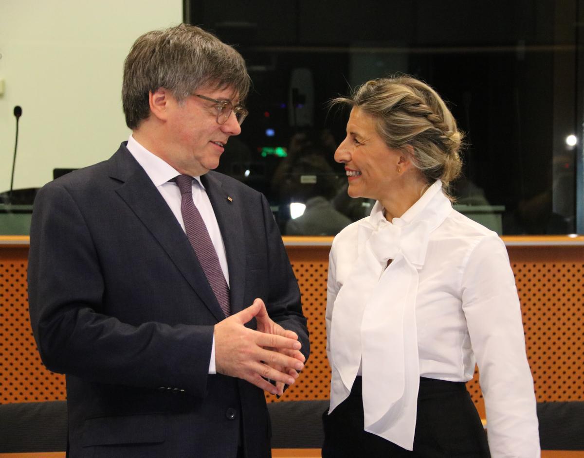 Yolanda Díaz y Puigdemont