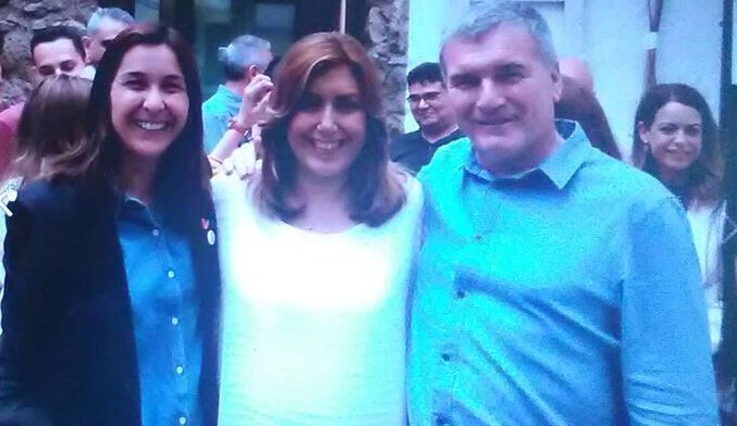 Susana Díaz con Mónica Martín, edil en La Laguna