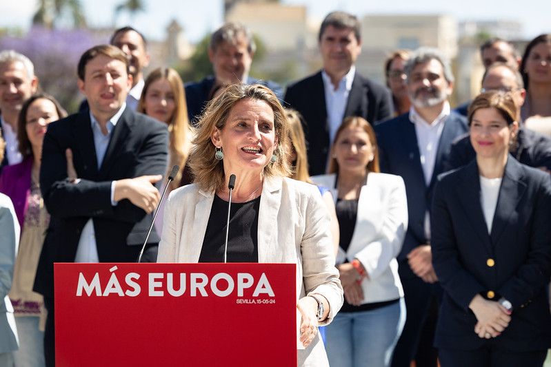 Teresa Ribera afirma que la remontada del PSOE al PP en las europeas "es ya una realidad"