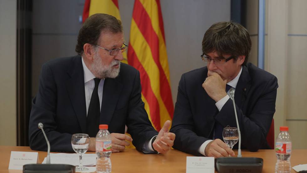 Rajoy con Puigdemont