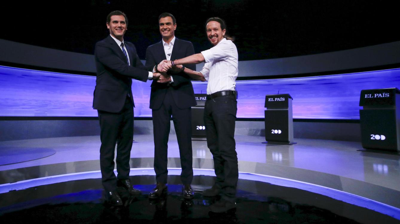 corrupcion-y-regeneracion-democratica-tensan-el-debate-a-tres-en-el-que-falta-rajoy