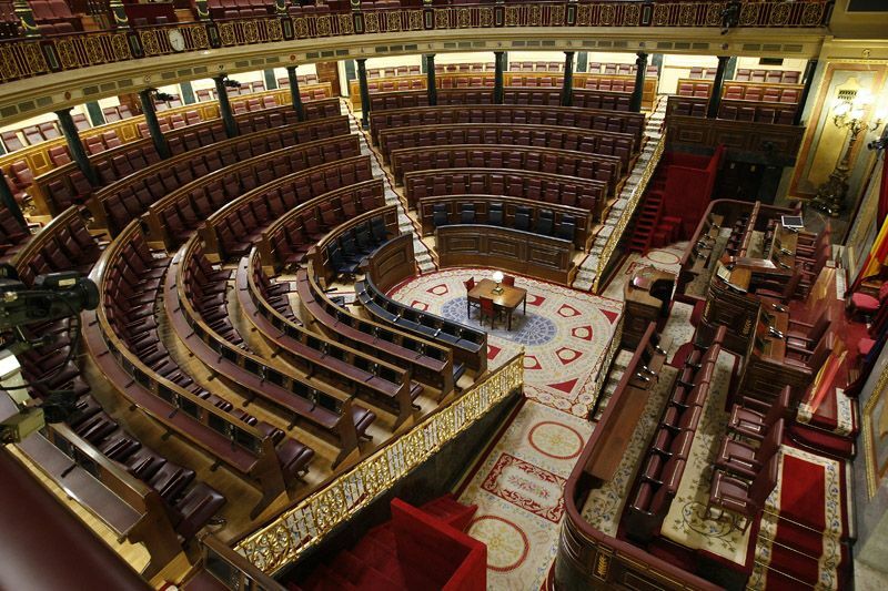 HEMICICLO CONGRESO DE LOS DIPUTADOS VACIO  VISTA GENERAL Y PANORAMICA