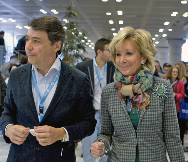 La expresidenta madrileña Esperanza Aguirre y el expresidente madrileño Ignacio González. Foto: PP Madrid