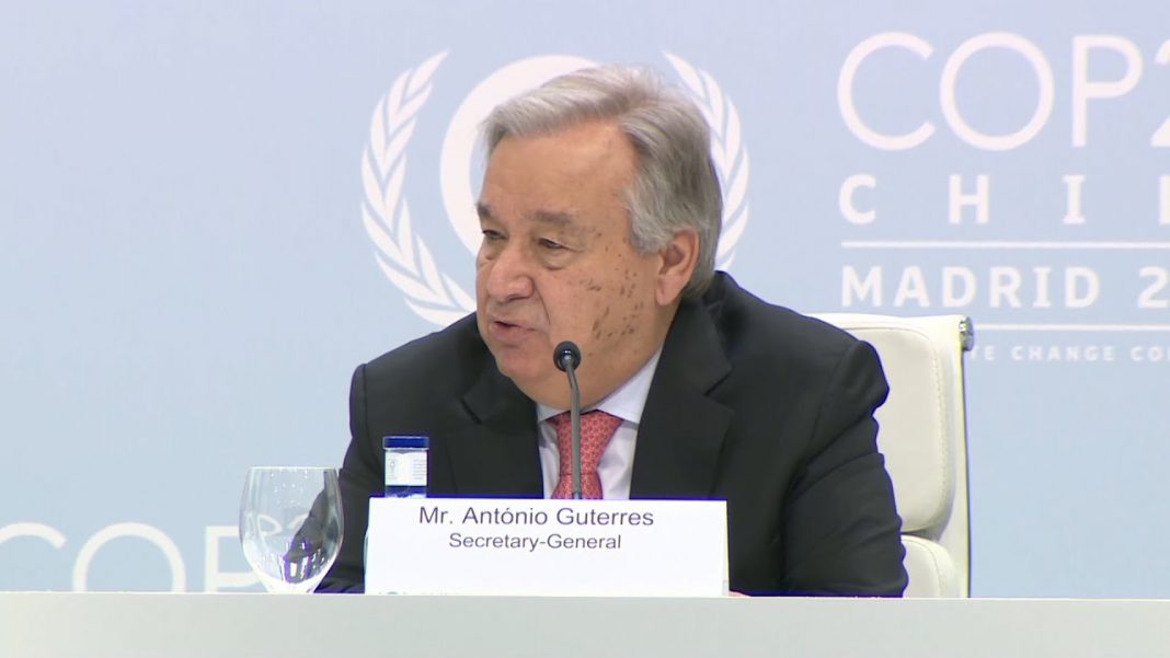Guterres pide que se corrija el rumbo para acabar con las divisiones geopolíticas y hacer frente a la crisis climática