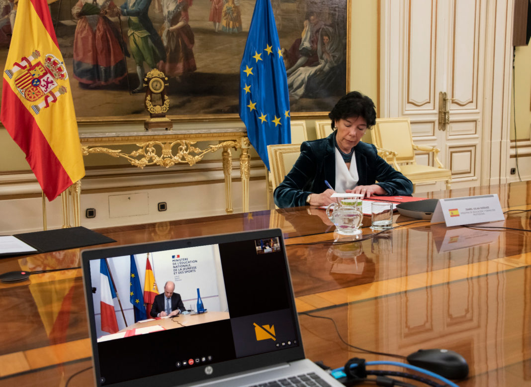 Encuentro online entre los ministros de Educación de España y Francia.