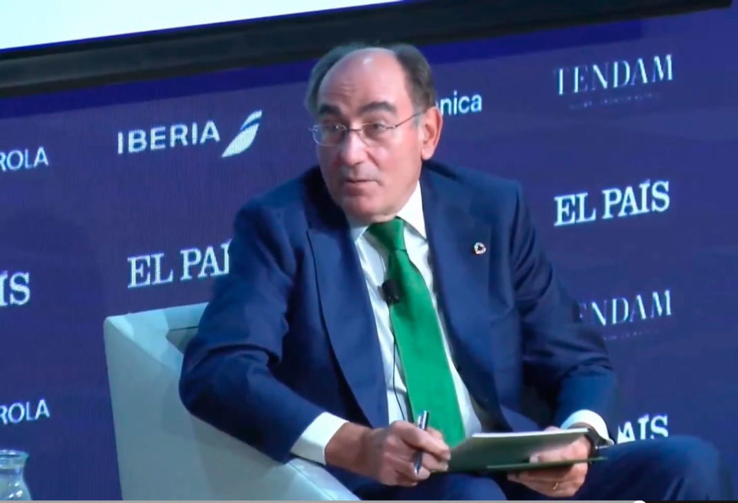 Ignacio Sánchez Galán, presidente de Iberdrola, durante su intervención en el Foro Tendencias 2022