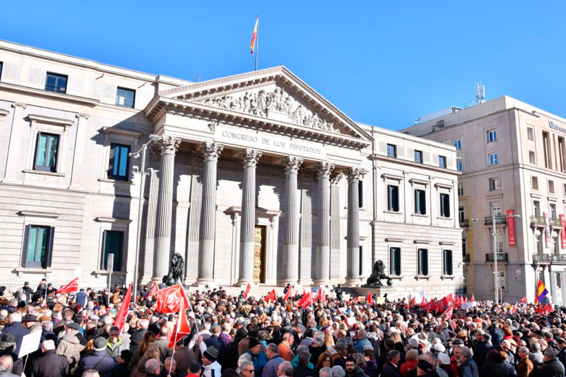 Manifestacion contra la reforma de las pensiones del PP en 2018, foto Agustín Millán