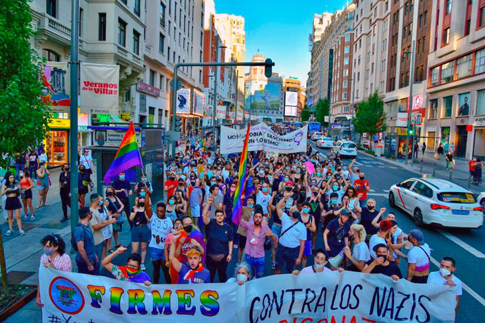 Madrid se volcó contra el asesinato homófobo de Samuel, foto Agustín Millán