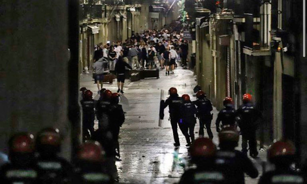 Quinta noches de disturbios en San Sebastián