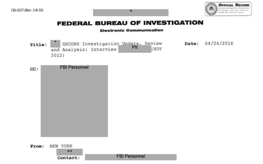Informe FBI