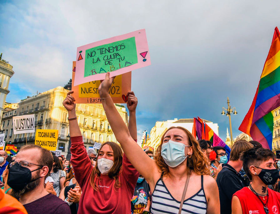 Manifestación en Sol contra la LGTBIfobia, fotos Agustín Millán