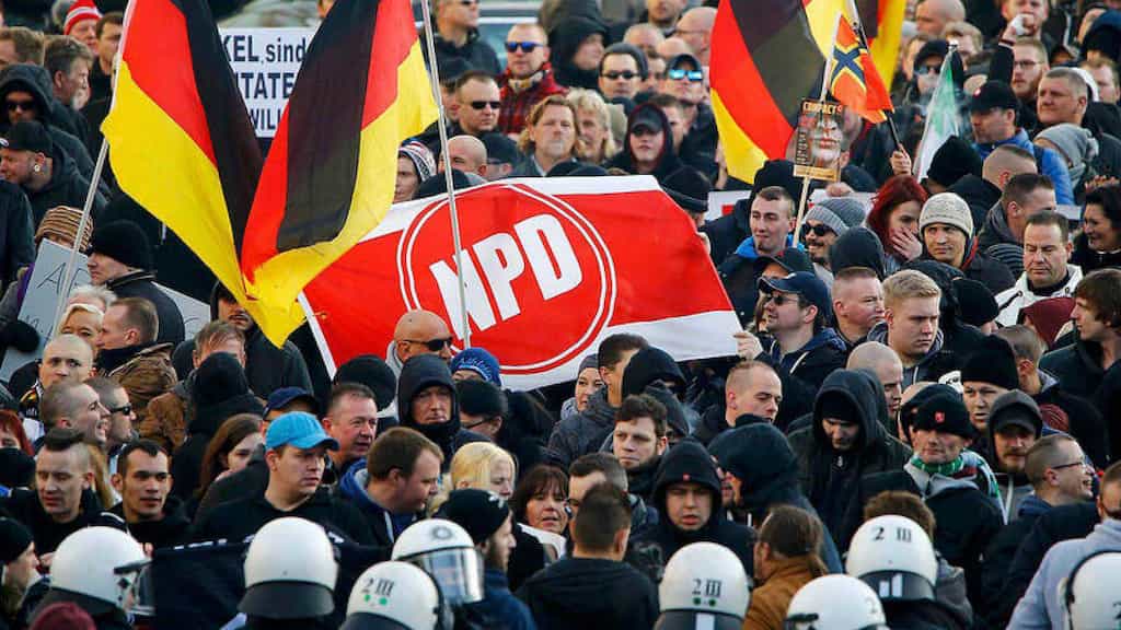 Manifestación de neonazis en Alemania.