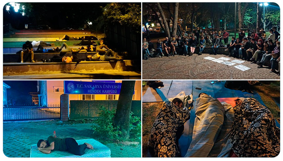 Los universitarios desafían a Erdogan y duermen en los parques por la suba de alquileres