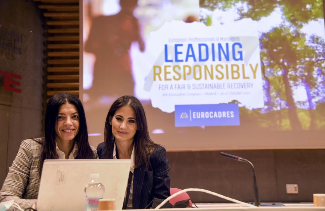 Nayla Glaise y Paula Ruiz Torres, presidenta y vicepresidenta de Eurocadres, foto Agustín Millán