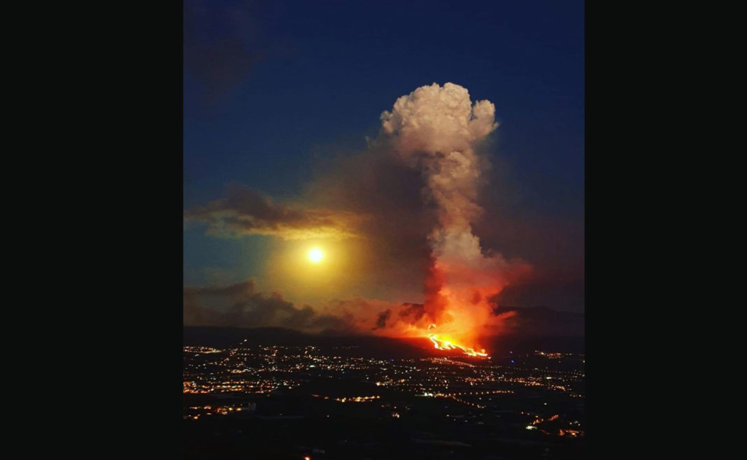 Situacion de la lava en Volcal de Cumbre Vieja en La Palma