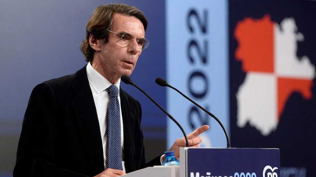 Aznar participó en un acto electoral en Valladolid.