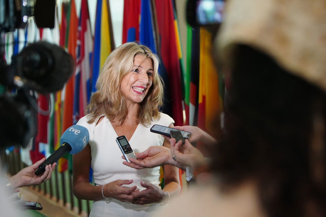 Declaraciones de Yolanda Díaz a su llegado a la ONU