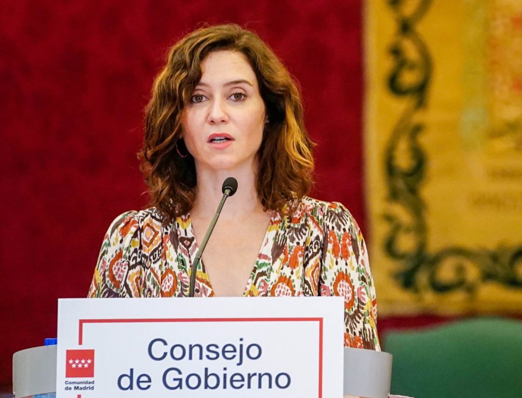 Isabel Díaz Ayuso, presidenta de la comunidad de Madrid en rueda de prensa tras el Consejo de Gobierno