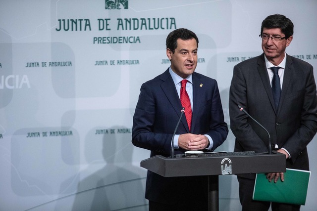 Moreno y Marín, durante la anterior legislatura en Andalucía