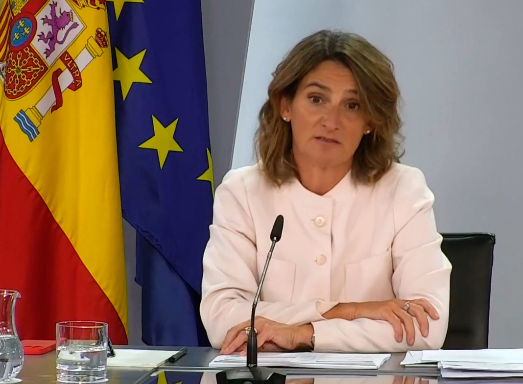 La vicepresidenta tercera y ministra para la Transición Ecológica y el Reto Demográfico, Teresa Ribera, en rueda de prensa tras el Consejo de Ministros
