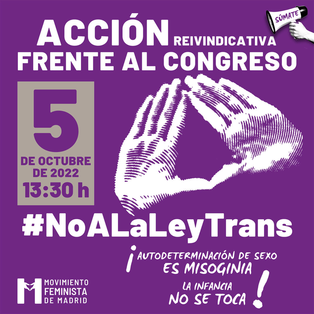 El Movimiento Feminista de Madrid convoca una concentración frente al Congreso