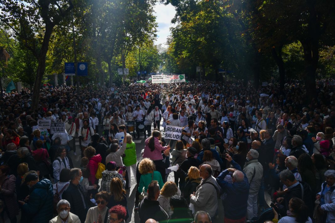 Manifestación en Madrid por la sanidad pública o fotos Agustin Millan