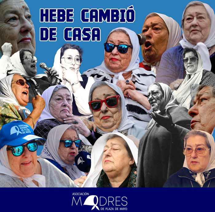 Muere Hebe de Bonafini, presidenta de Madres de Plaza de Mayo