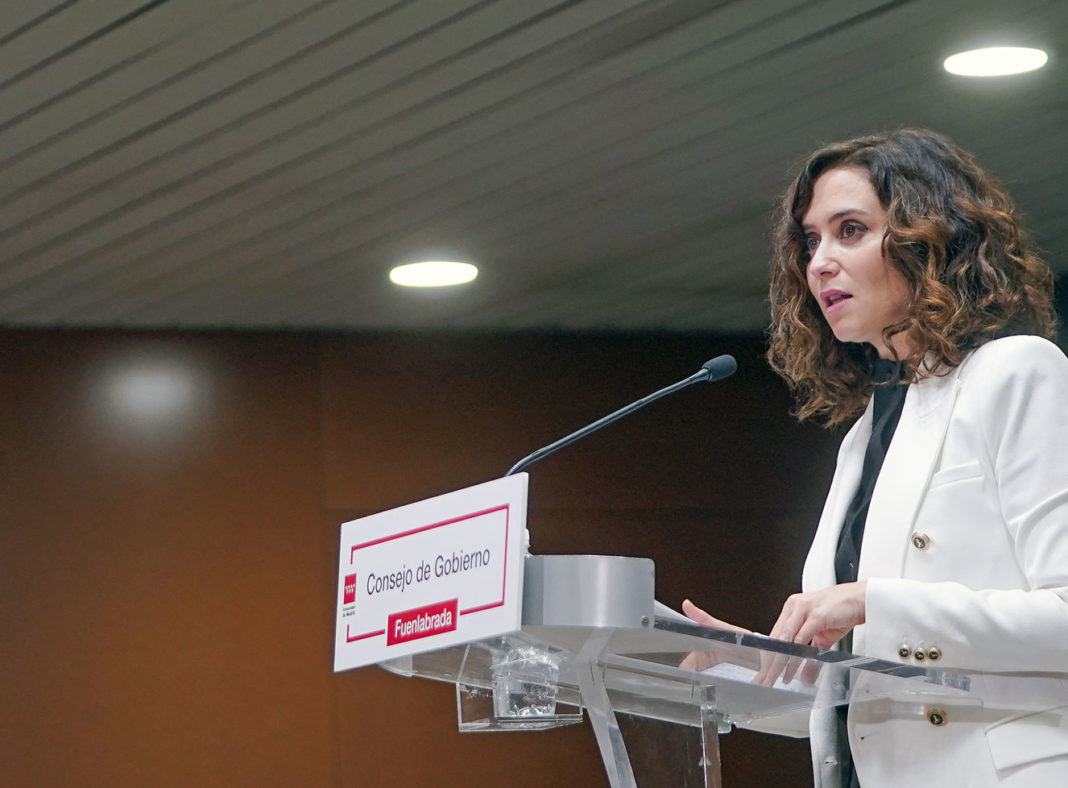 Isabel Díaz Ayuso, presidenta de la Comunidad de Madrid, en Fuenlabrada, foto CAM
