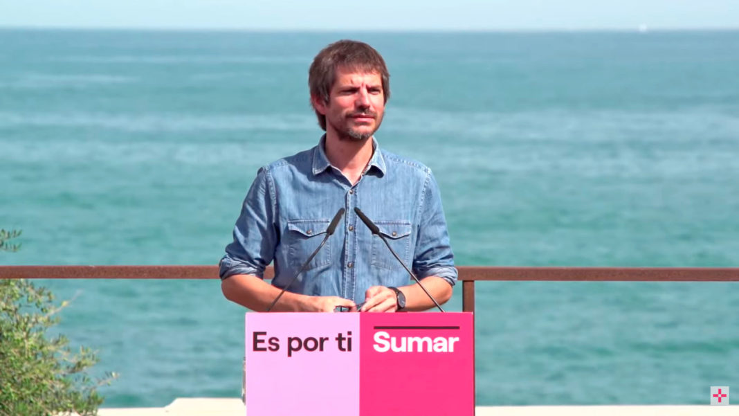 El portavoz de campaña de Sumar, Ernest Urtasun en Cádiz