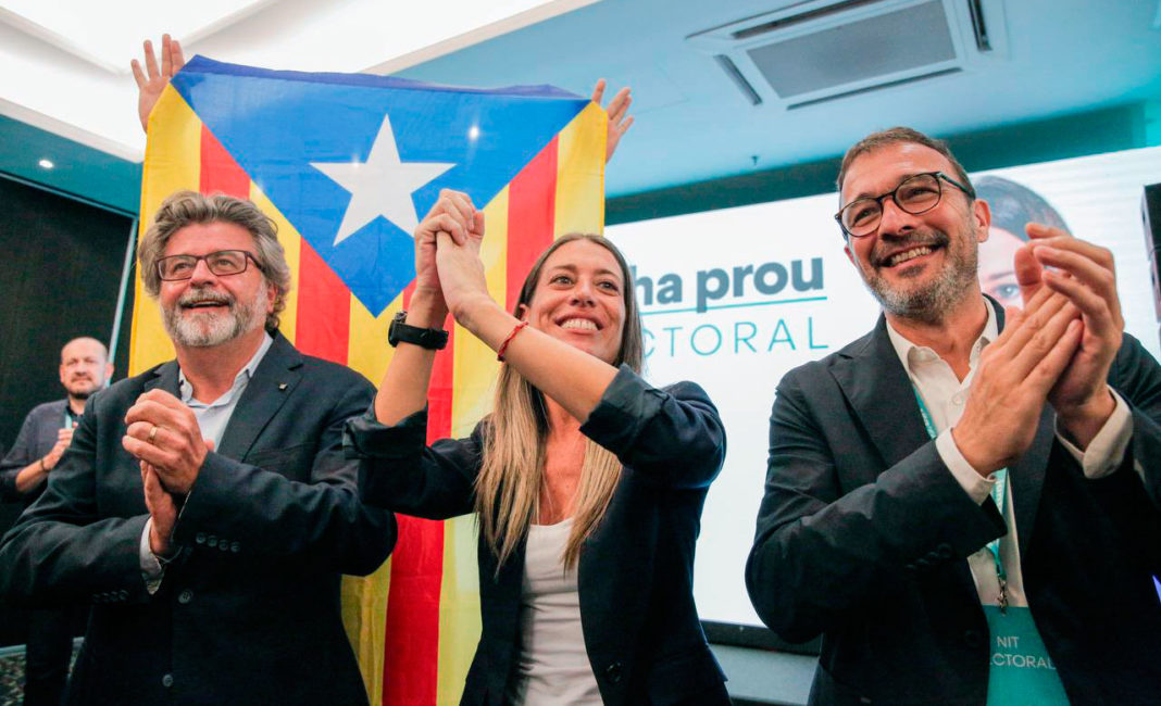La candidata de Junts per Catalunya, Miriam Nogueras, tras conocer los resultados del 23J, foto JXCat