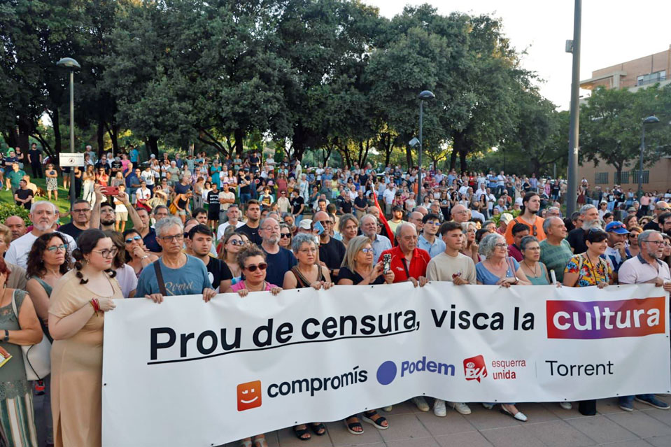Manifestación a favor del valenciano en Torrent el pasado 28 de julio