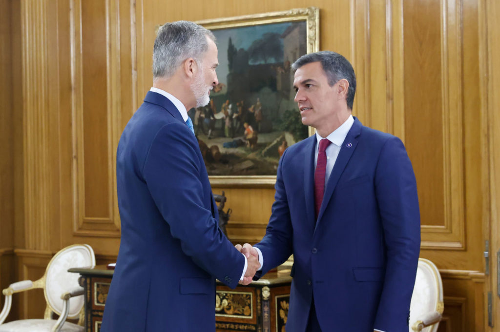 Pedro Sánchez se reúne con el rey Felipe VI