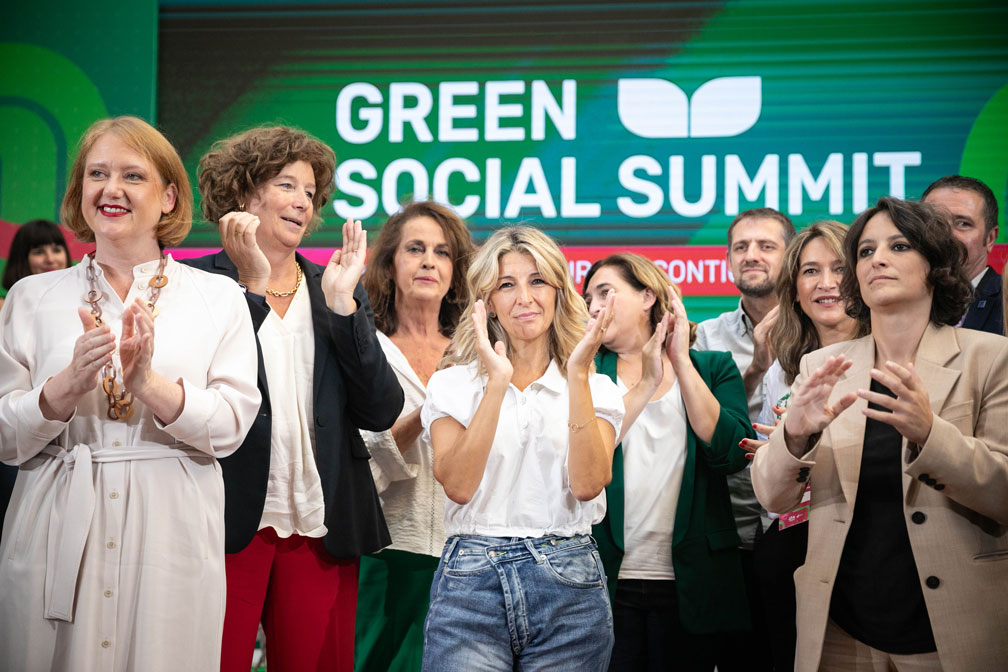 Yolanda Díaz en La Cumbre Social Verde europeos en Madrid