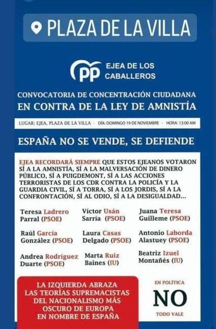 El PP empieza a señalar a concejales de izquierdas como enemigos de España
