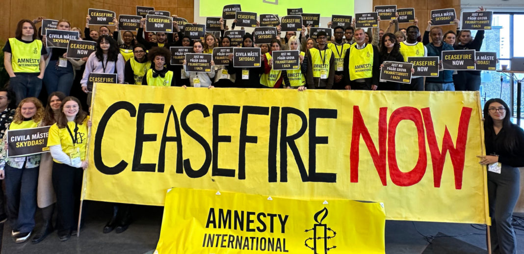 Protesta de Amnistía Internacional Suecia