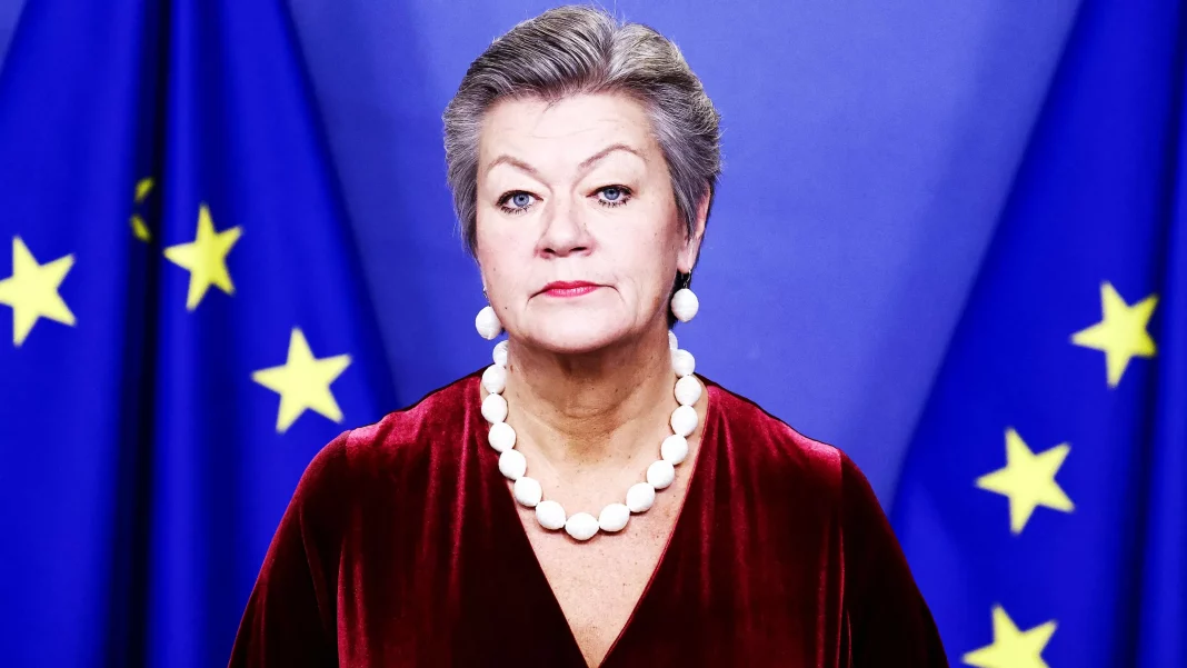 Ylva Johansson, la Comisaria Europea de Interior