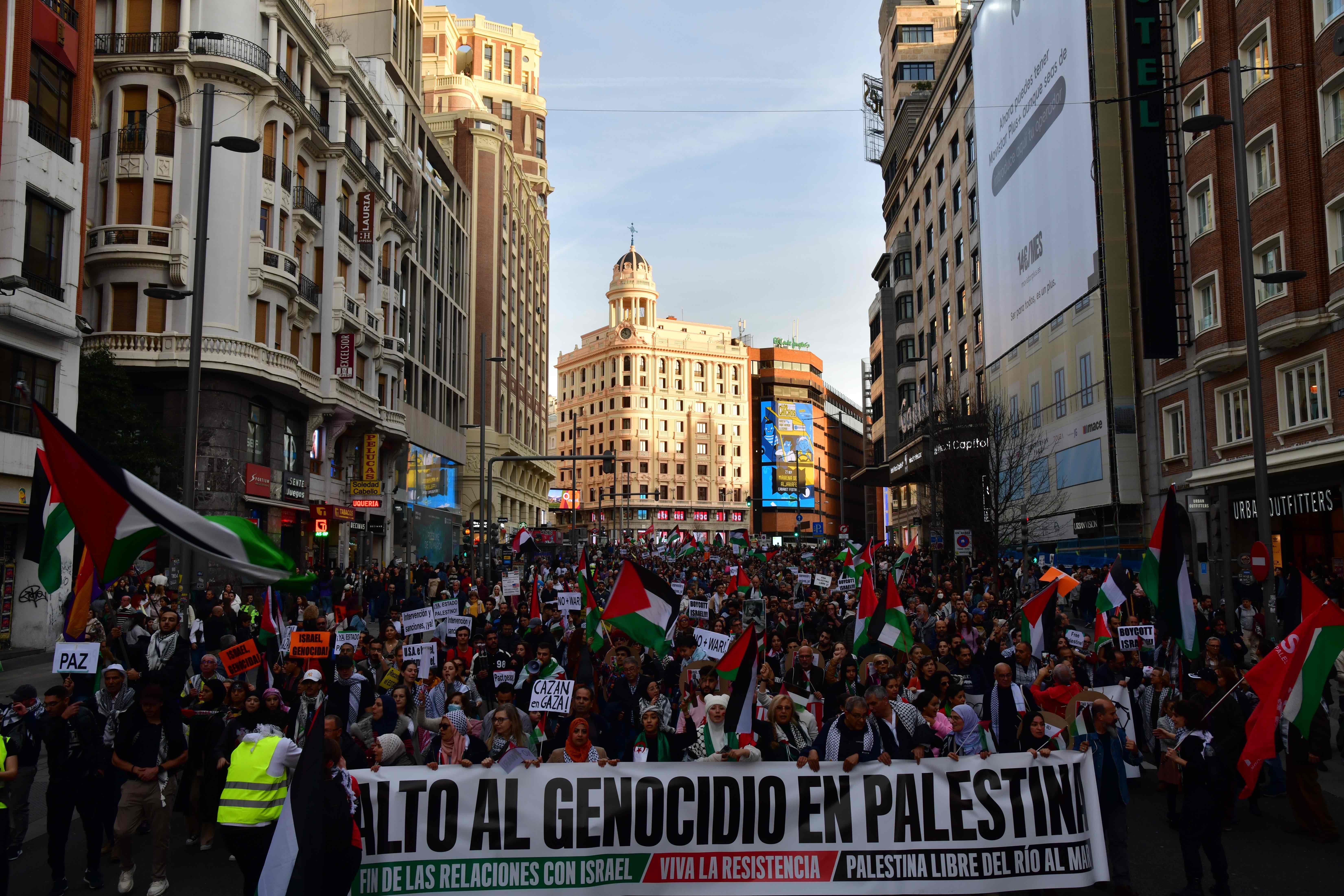 Manifestación contra el genocidio en Palestina, foto Agustin Millan