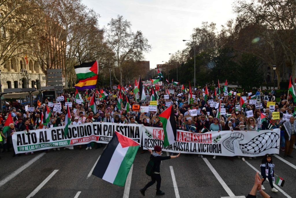 Manifestación contra el genocidio en Palestina, foto Agustin Millan